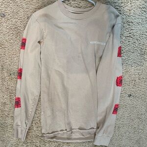 Tan long shirt from zumiez